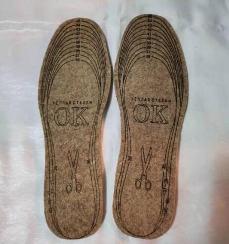 중국 몽골어 양모 Insoles Thicken Warm Shoe pad